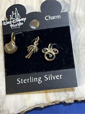 Vintage Sterling Silver 925 Disney Tropical Charms set “Walt Disney World “